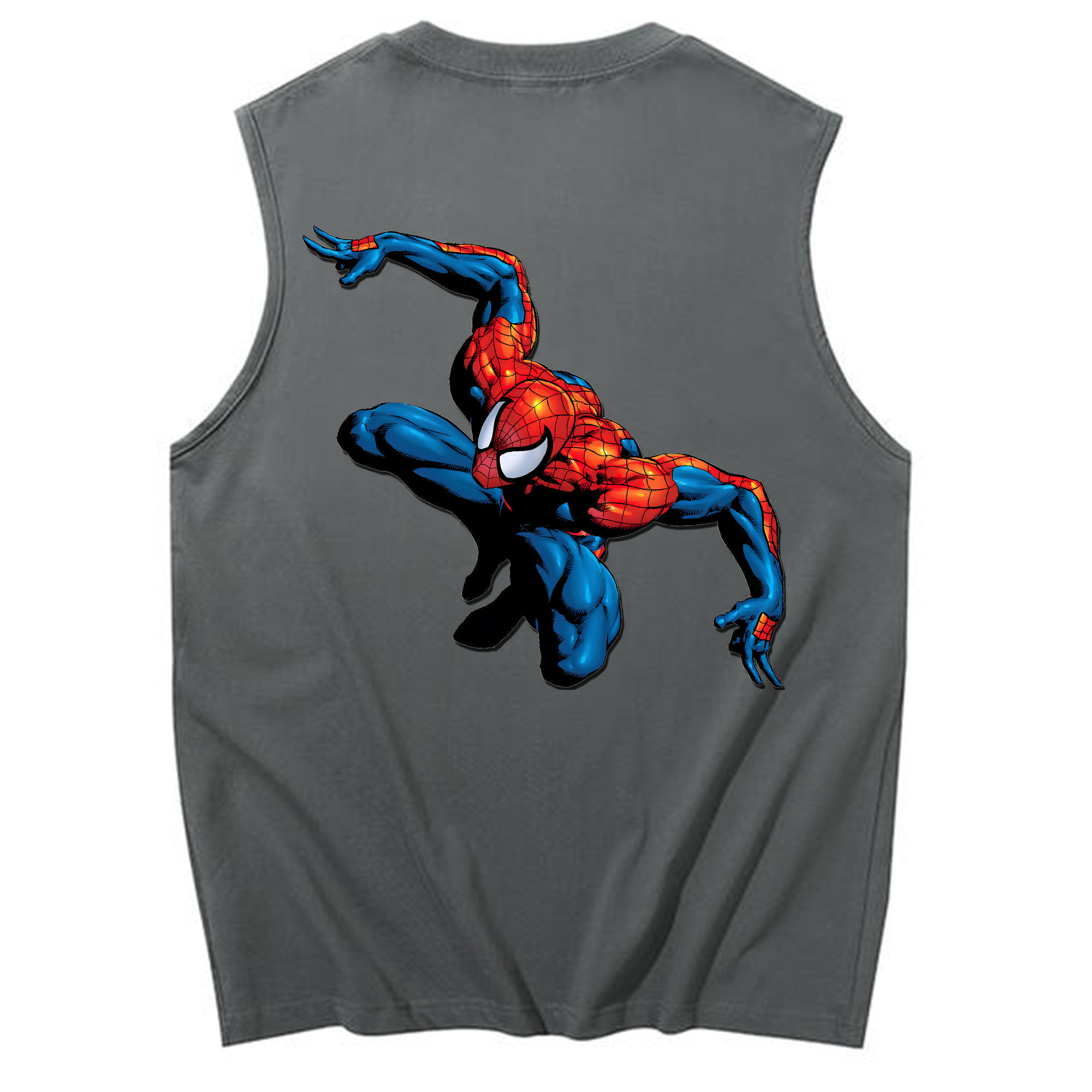 （画像用） Spider Man スパイダーマン コットン100％タンクトップ（背面プリント）